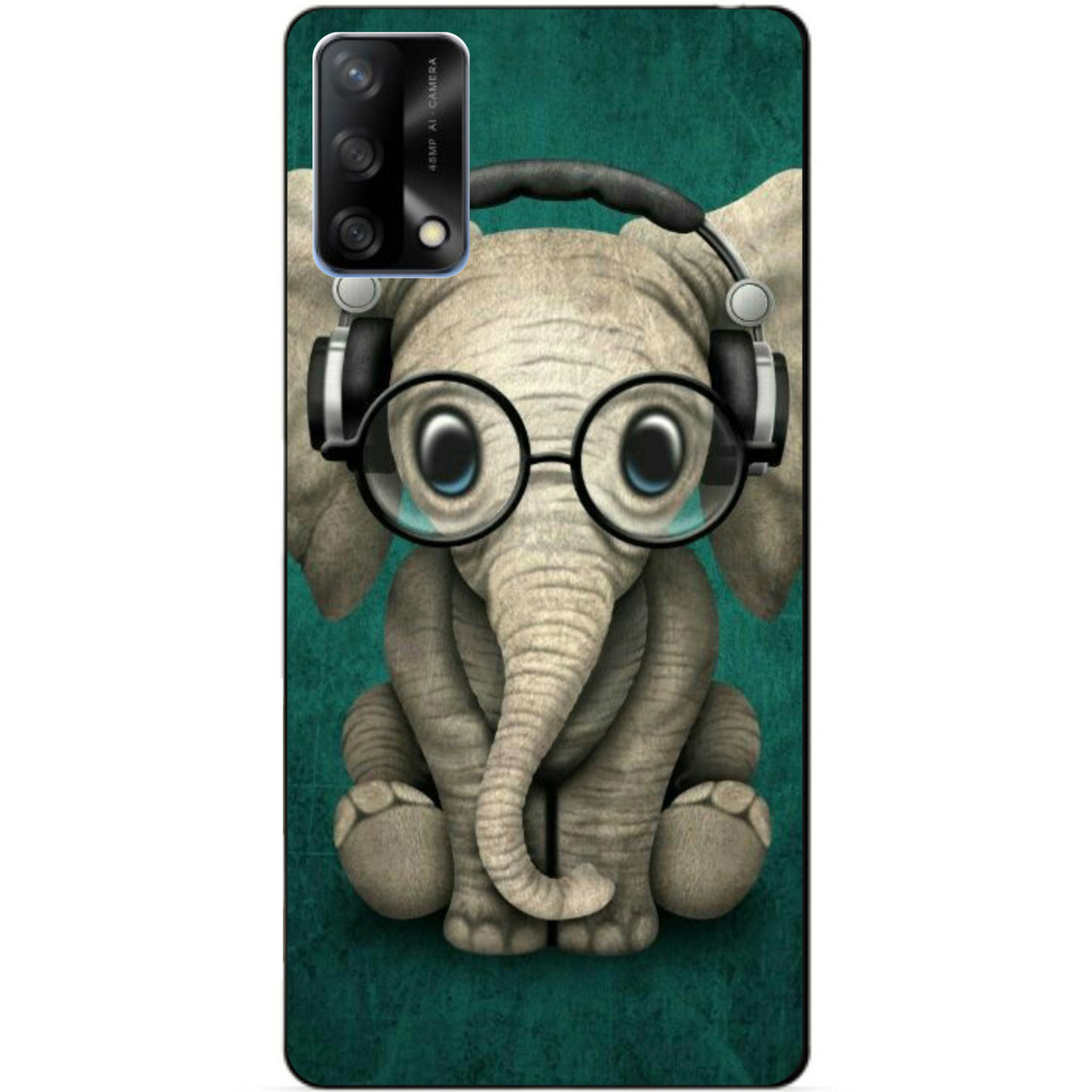 Силіконовий бампер чохол для Oppo A74 з малюнком Слоник