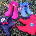 Жіночі, підліткові гумові чоботи з піни, оранжеві, фото 9
