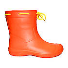 Жіночі, підліткові гумові чоботи з піни, оранжеві, фото 4