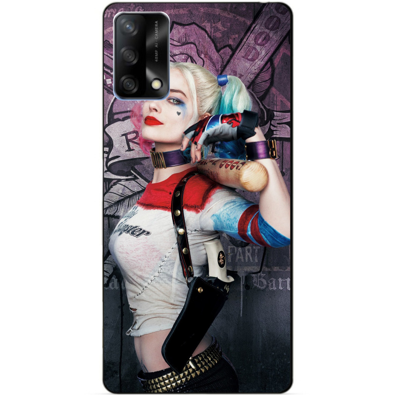 Силіконовий бампер чохол для Oppo A74 з малюнком Харлі Квінн