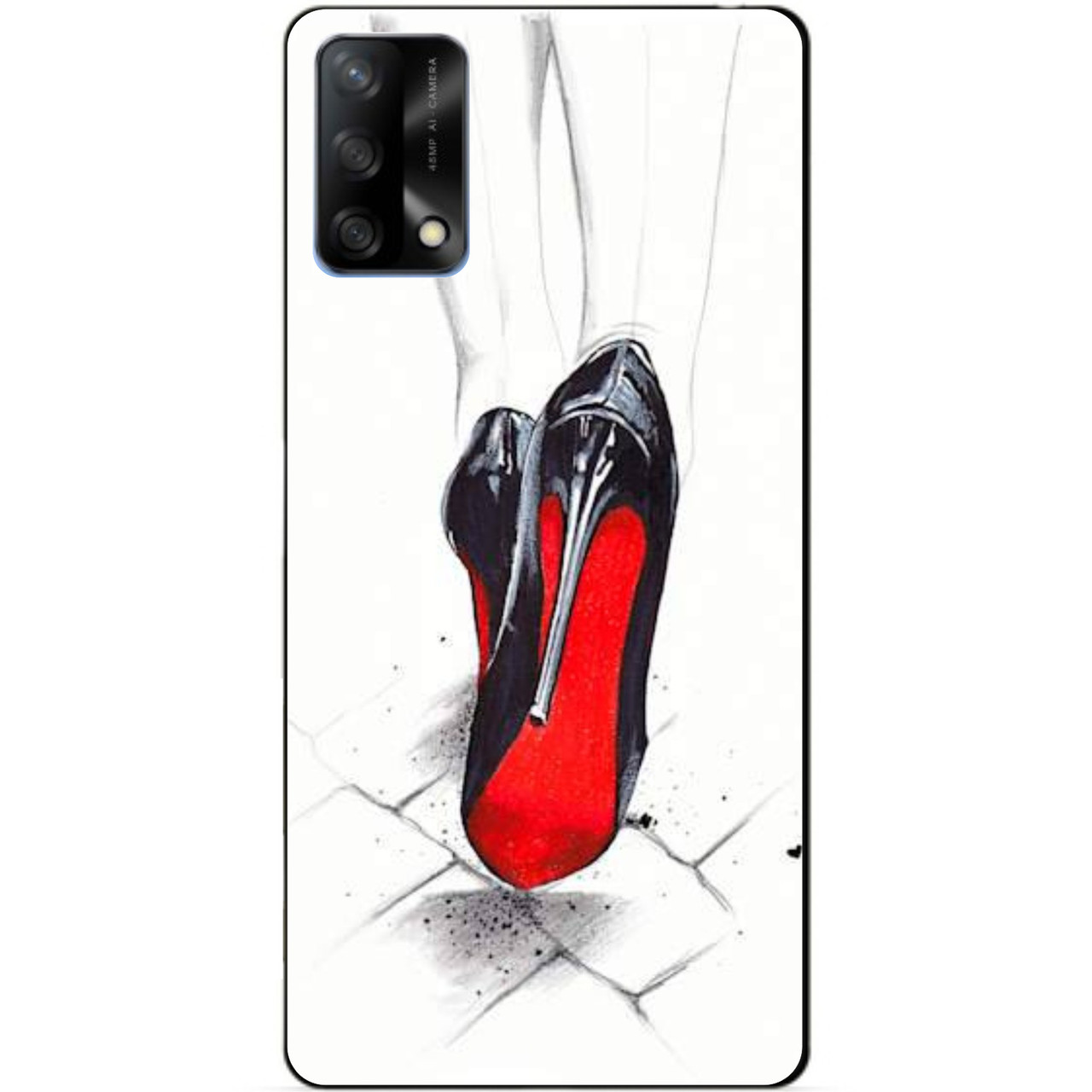 Силіконовий бампер чохол для Oppo A74 з малюнком Туфлі