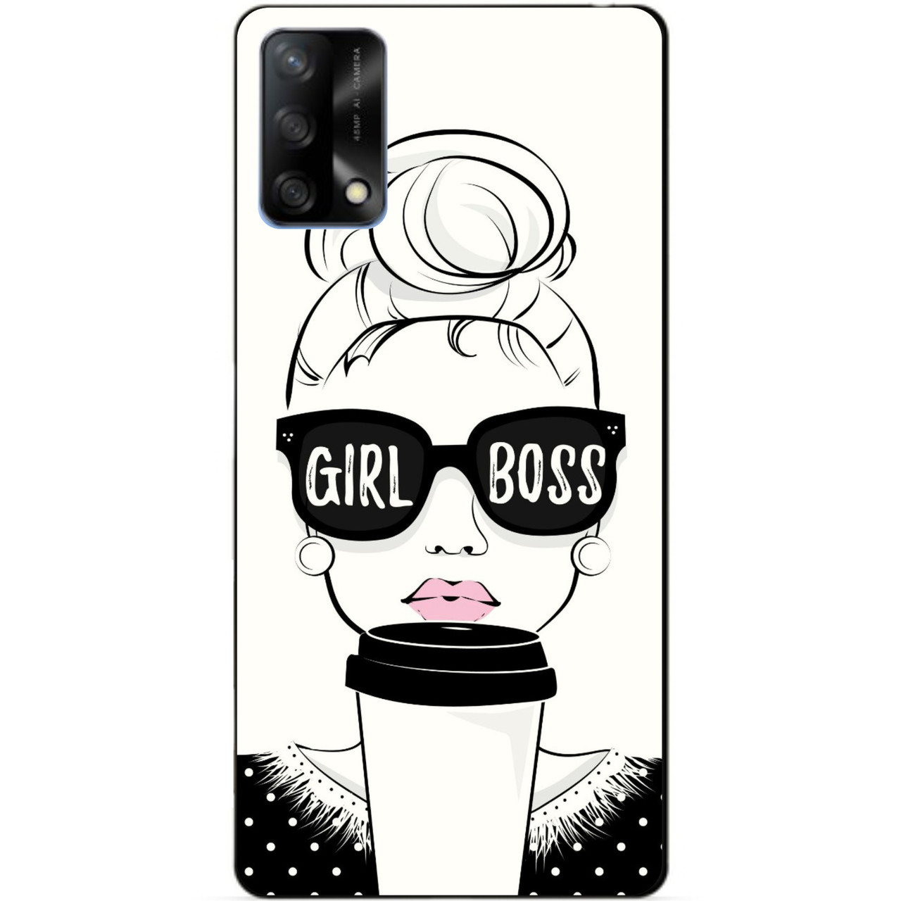 Силіконовий бампер чохол для Oppo A74 з малюнком Girl Boss