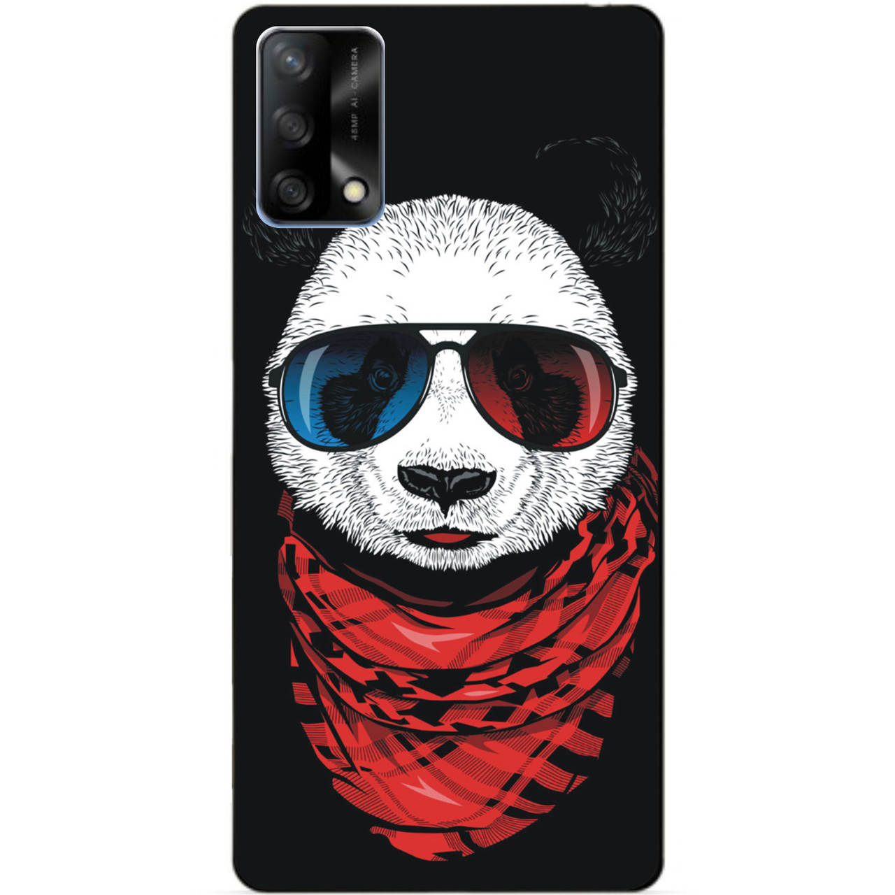 Силіконовий бампер чохол для Oppo A74 з малюнком Панда