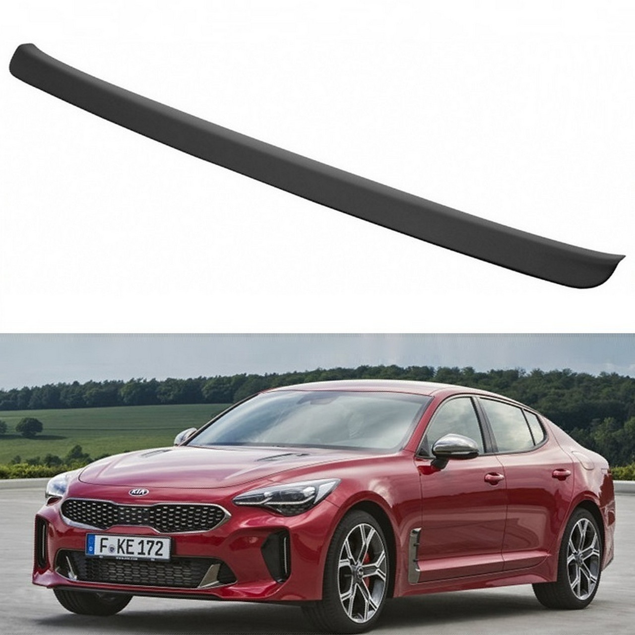 Пластикова захисна накладка на задній бампер для KIA Stinger 2017+