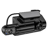 Видеорегистратор Hoco DI07 Plus с двумя камерами, Black