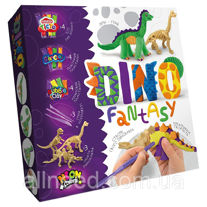 Набір креативної творчості Динозаври "Dino Fantasy" DF-01U, 3 скелети в наборі (Диметродон), фото 1