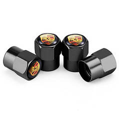 Ковпачки на ніпель для Porsche Alitek Short Black Порше (4 шт.)