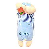 М'яка іграшка-подушка Зайчик з пледом «Копиця» 3 в 1 блакитний 50*30*20 см (21510), фото 4