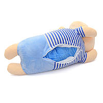 М'яка іграшка-подушка Зайчик з пледом «Копиця» 3 в 1 блакитний 50*30*20 см (21510), фото 6