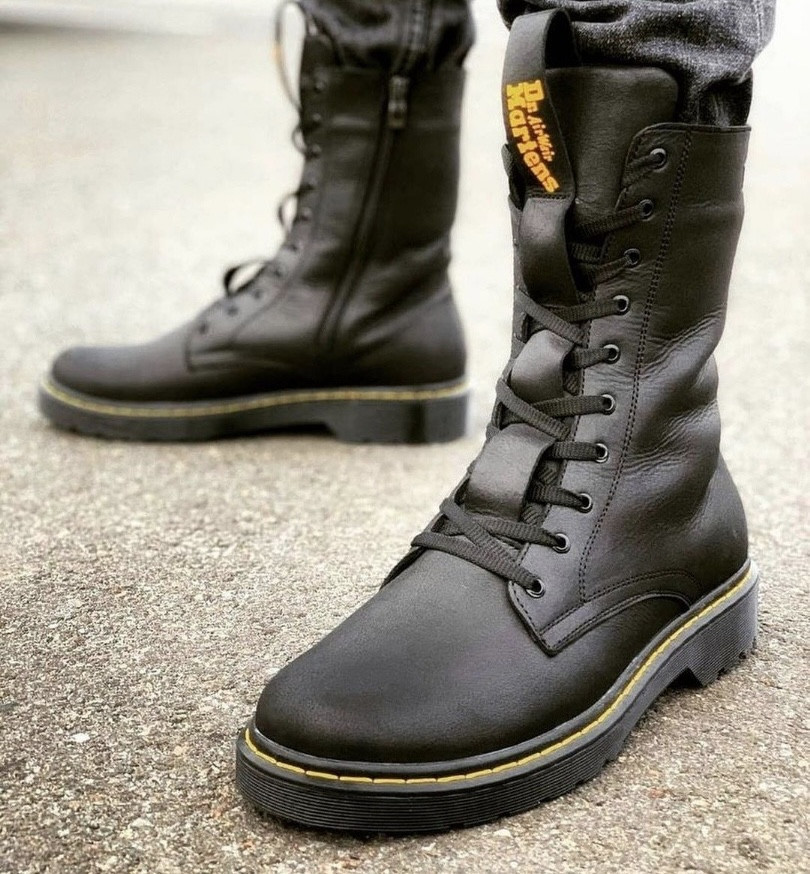 Чоловічі шкіряні черевики, берці Dr. Martens Jadon — Black