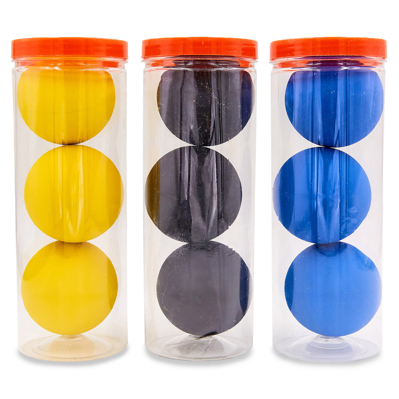 Набір м'ячів для сквошу, ракетбола (3шт) у тубі HT-6896 (d-6см) кольори в асортименті