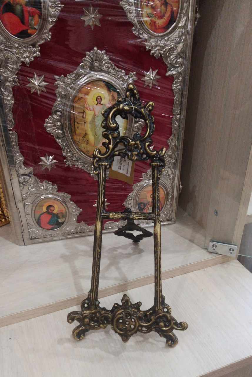 Підставка з лиття під книги 30*10 см (колір бронзовий), фото 1