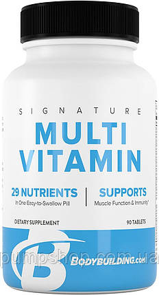 Мультивітаміни Bodybuilding Signature Multi Vitamin 29 nutrients 90 таб. ( на 90 днів ) (уцінка термін по 8.23), фото 3