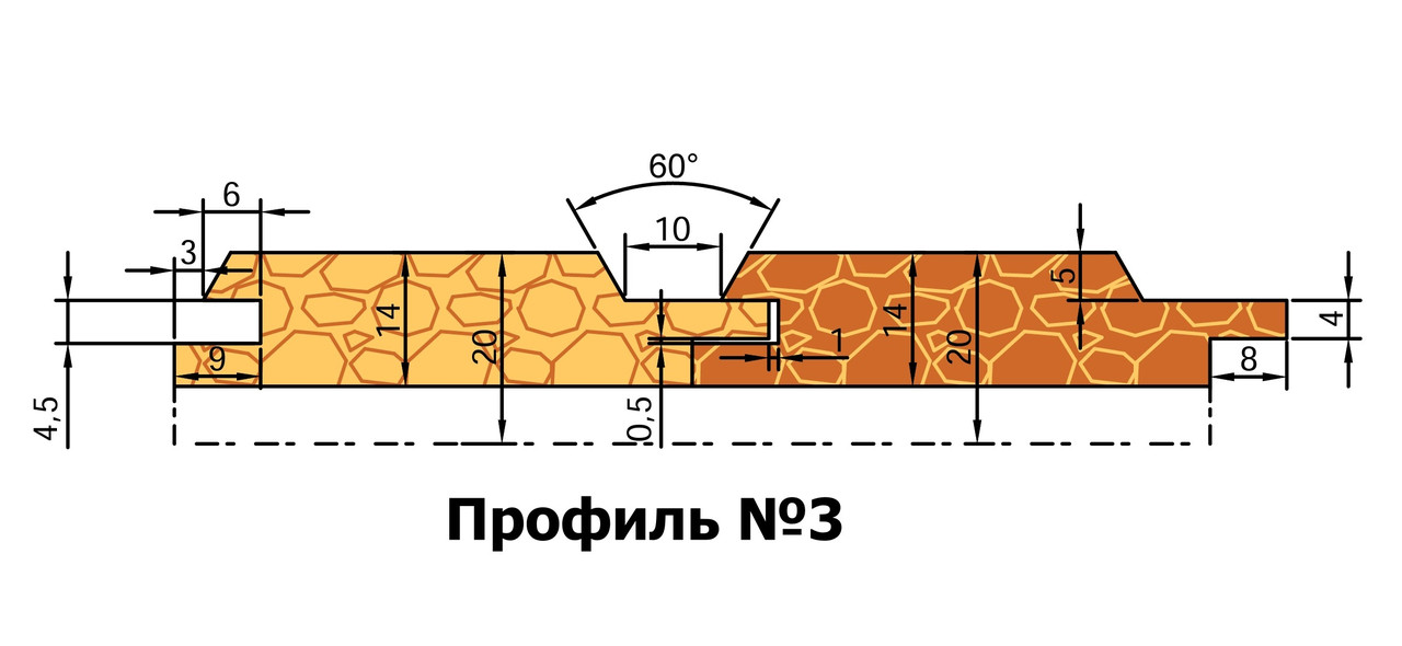 Профіль No3, Р6М5 (Інструментальна сталь)