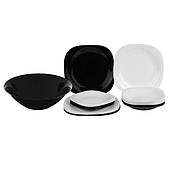 Сервіз столовий Luminarc Carine Black and White 19 пр (N1491)