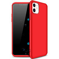 Пластикова накладка GKK LikGus 360 градусів (opp) для Apple iPhone 12 (6.1") Красный