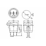 Червоний кулісний перемикач KCD1-2 вмик ON-OFF 3pin, фото 4