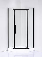 Душова кабіна AquaStream Premium S-Line ALL BLACKS Pentagon 90 / Аквастрим Преміум З-Лайн