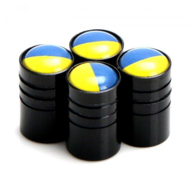 Ковпачки на ніпель із прапором України Alitek Long Black Flag Ukraine, 4 шт.