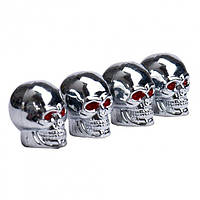 Колпачки на ниппель Череп Alitek Silver Skull (4 шт)