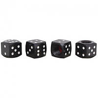 Ковпачки на ніпель Alitek Кістки/Кубики з цифрами Black, 4 шт.
