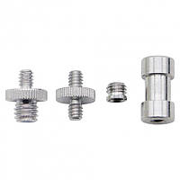 Набір адаптерів перехідників із різзю 1/4" і 3/8" Alitek 4 в 1