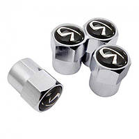 Ковпачки на ніпель для Infiniti Alitek Short Silver Інфініті, 4 шт.