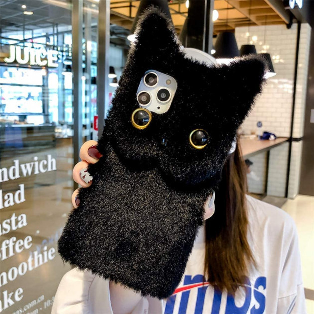 Чохол для Apple iPhone 14 Plus / 15 Plus Alitek Чорний Кіт, фото 1