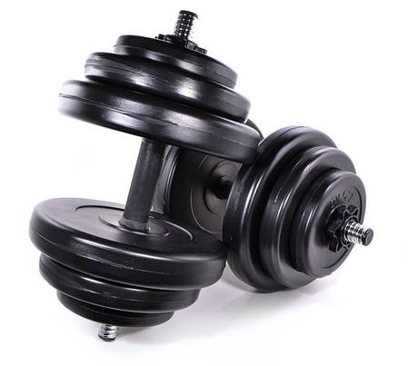 Комплект гантелей NEO-SPORT - 2 шт по 18.5 кг розбірних із змінними дисками, фото 1