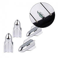 Ковпачки на ніпель для автомобіля Alitek Ракета Silver, 4 шт.