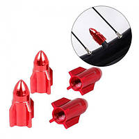 Захисні ковпачки на ніпель Alitek Ракета Red, 4 шт.