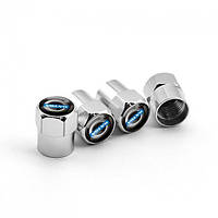 Ковпачки на ніпель для Вольво Alitek Short Silver Volvo Logo Blue (4 шт.)