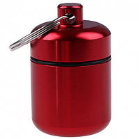 Футляр Контейнер для таблеток Брелок Silenta 3.4х2.6 см Червоний