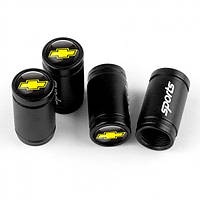 Ковпачки на ніпель для Chevrolet Alitek Sports Black Шевроле (4 шт.)