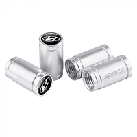 Ковпачки на ніпель для автомобіля Хюндай Alitek Sports Silver Hyundai (4 шт.)