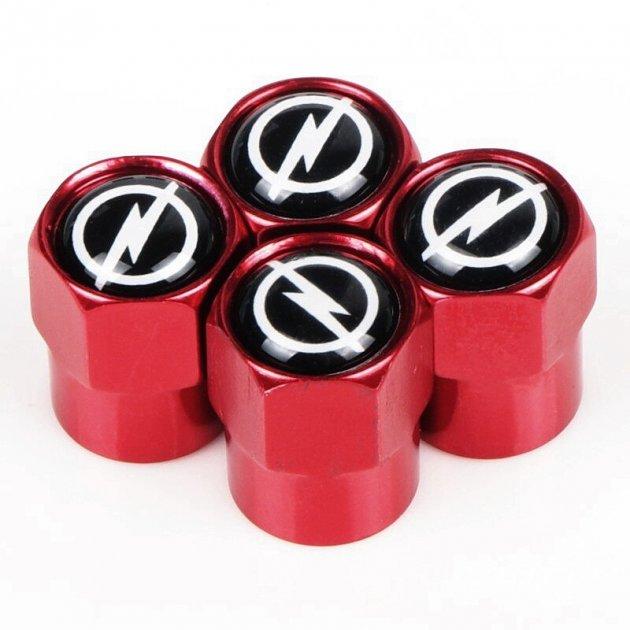 Захисні ковпачки на ніпель для Опель Alitek Short Red Opel (4 шт.)