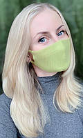Маска на обличчя/маска для обличчя захисна багаторазова Silenta, Салатова