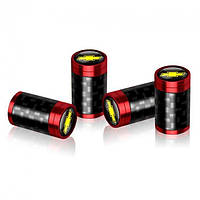 Захисні ковпачки на ніпель для Chevrolet Alitek Carbon Style Red Шевроле (4 шт.)