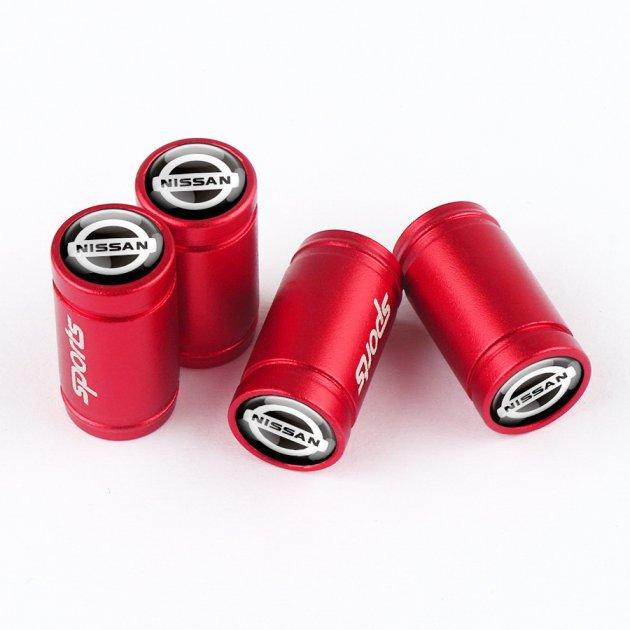 Ковпачки на ніпель захисні для Ніссан Alitek Sports Red Nissan, 4 шт.