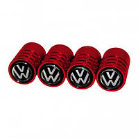Ковпачки на ніпель для Фольксваген Alitek Long Red Volkswagen (4 шт.)