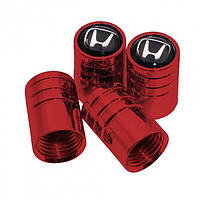 Ковпачки на ніпель для авто Honda Alitek Long Red Хонда, 4 шт.