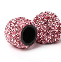Ковпачки на ніпель для велосипеда, скутера Alitek Fasion Crystal Pink (2 шт.)