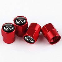 Ковпачки на ніпель для Інфініті Alitek Short Red Infiniti, 4 шт.