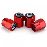 Ковпачки на ніпель для Вольво Alitek Short Red Volvo Logo Blue (4 шт.)