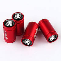 Захисні ковпачки на ніпель для Пежо Alitek Sports Red Peugeot, 4 шт.