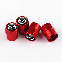 Ковпачки на ніпель для авто Mazda Alitek Short Red (4 шт.)