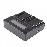 Зарядне Alitek LCD Dual для 2 акумуляторів Panasonic VW-VBG6 / VBG260 / VBG130 / VBD140 / VBD210, CGA-DU21