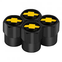 Ковпачки на ніпель для Chevrolet Alitek Short Black Шевроле (4 шт.)