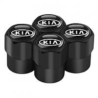 Захисні ковпачки на ніпель для Kia Alitek Short Black Кіа (4 шт.)