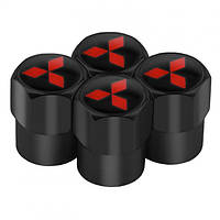 Ковпачки на ніпель для Mitsubishi Alitek Short Black (4 шт.)